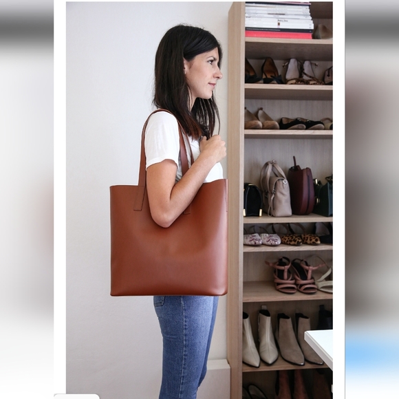 Everlane Everyday Market Tote - Cognac - Picture 1 of 6